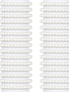 Elegant White Faux Pearl Bridal Bracelets Bulk Set for Women Girls